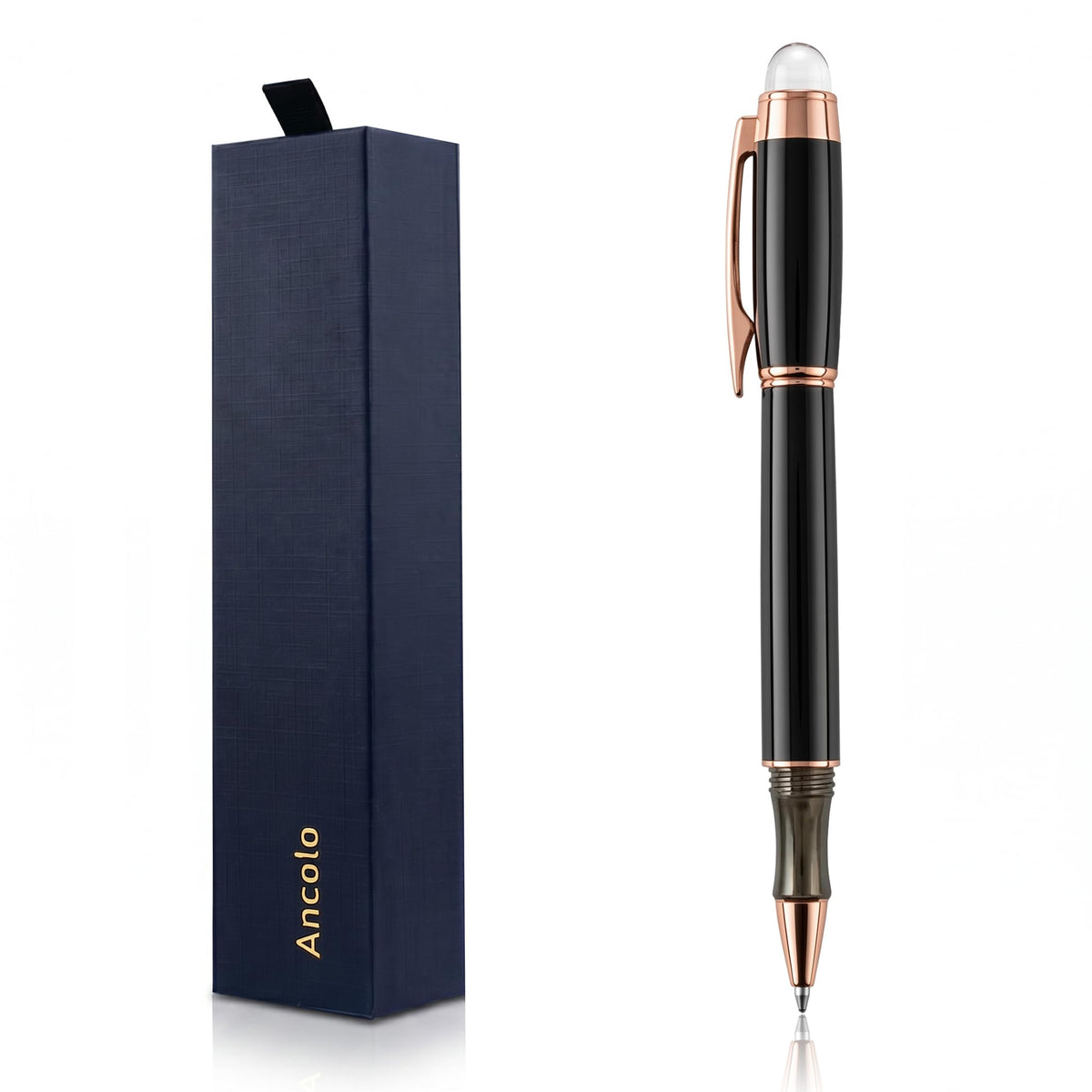 Ancolo Custom Pen- Executive Pen with Crystal Tip with Your Name or Message