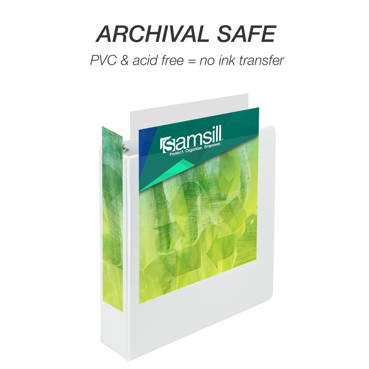 Samsill Plant-Based 2 Inch Durable Round Ring, View Binder, Eco-Friendly, USDA Certified Biobased