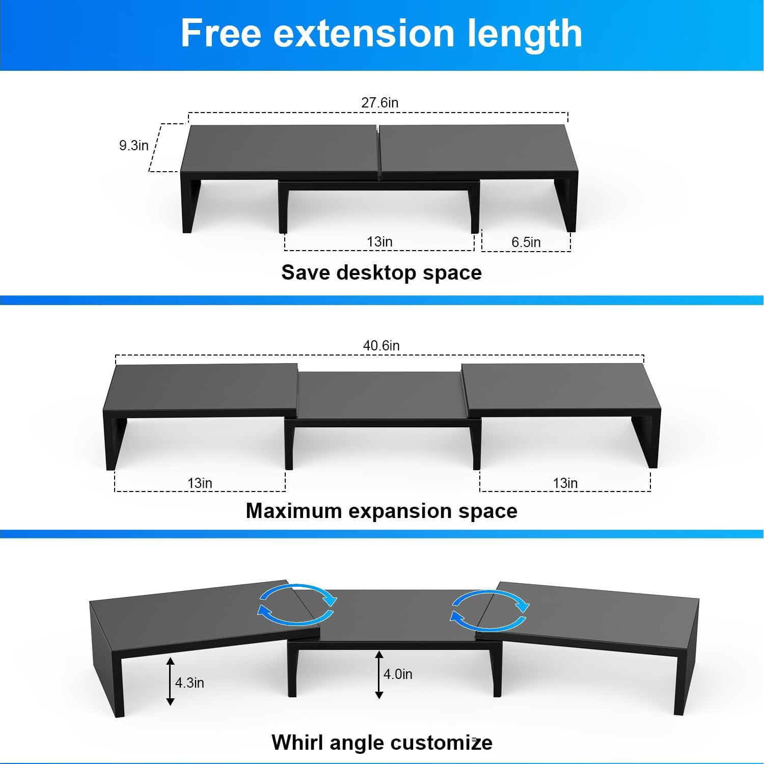 OUTIOE Dual Monitor Stand Riser