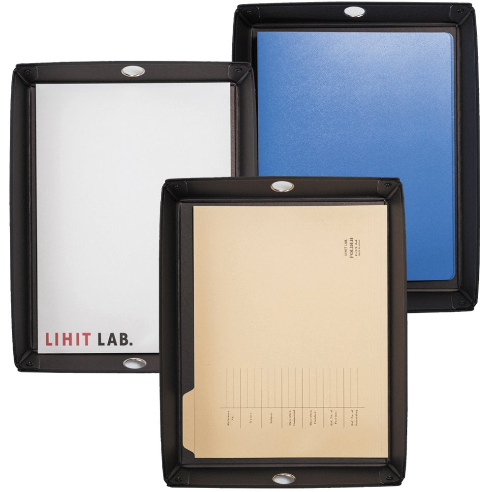 Lihit Lab A340-24 Stacking Tray, A4, Black