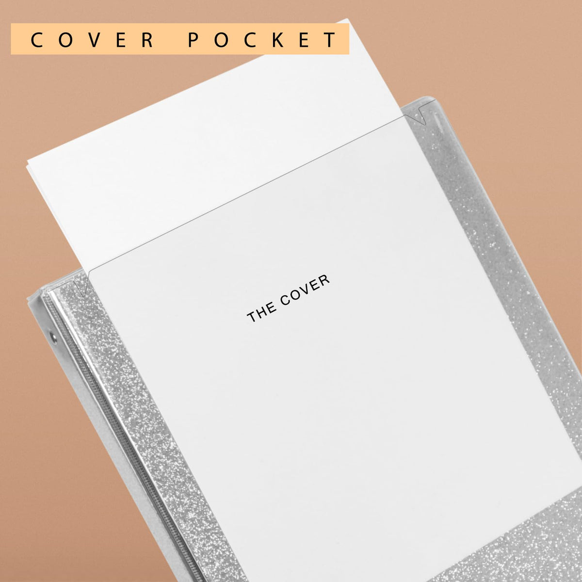 NatureTouch 3 Ring Binder, Glitter 1 Inch Binder Organizer (10.5'' x 11.5'') Holds 8.5’’ x 11’’