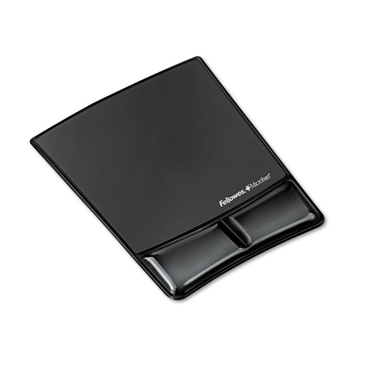 Fellowes® MICROBAN® Gel Mouse Pad Wrist Support - Black (9182301)