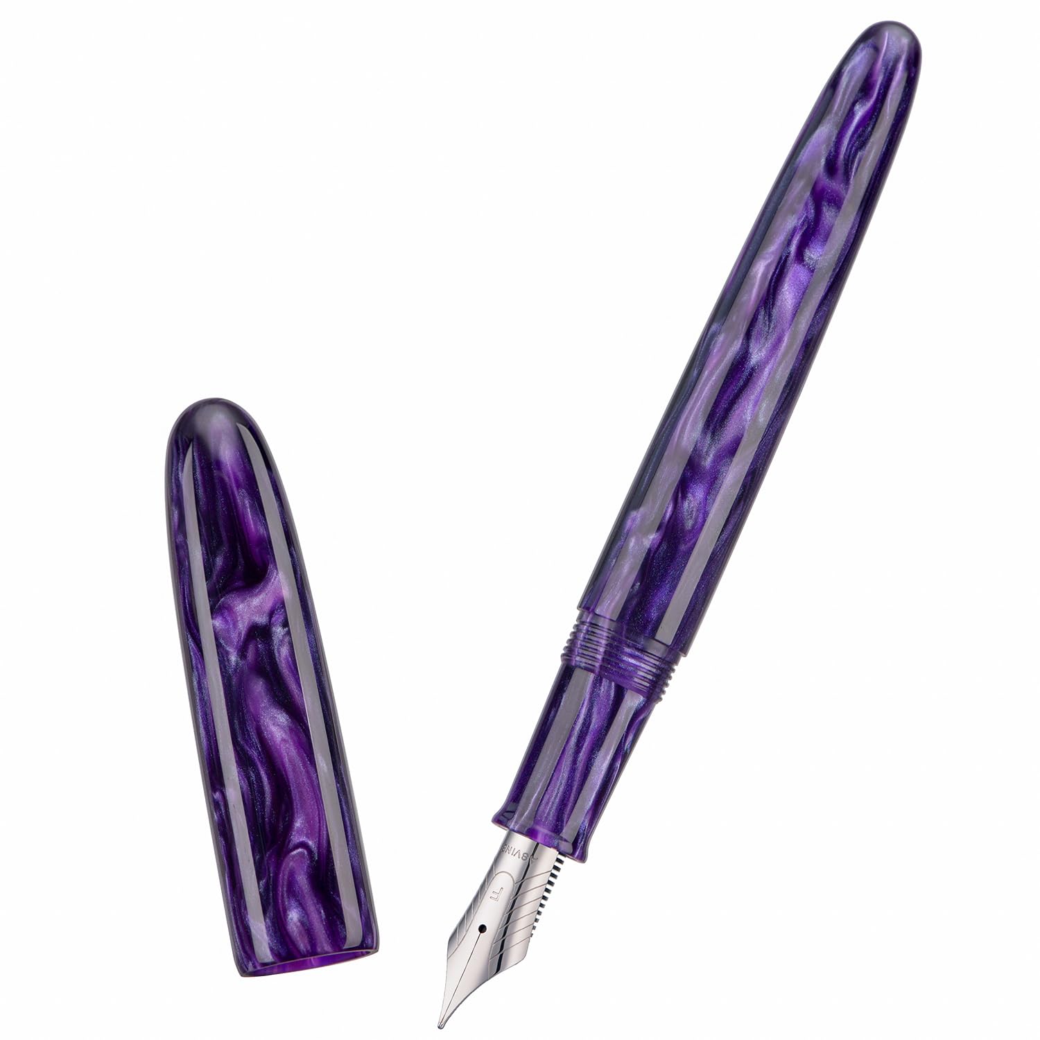 Asvine C80 Fountain Pen #8 Extra Fine Nib Large Handcraft Pen with Converter Pen Box Collection Set