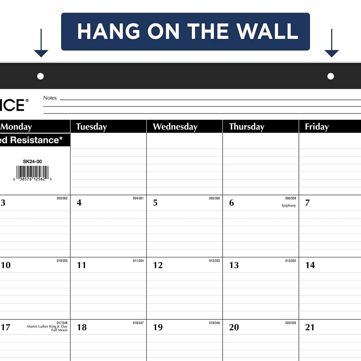 2022 Desk Calendars by AT-A-GLANCE, Monthly Desk Pads, 21-3/4" x 17", Standard, Ruled Blocks, 3