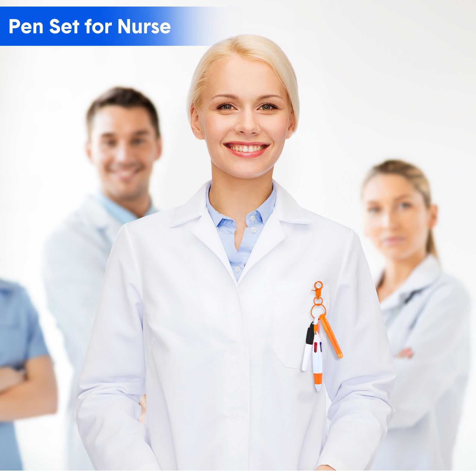 Sherr 100 Pcs Nurse Pen Set, Badge Reel Accessories Gift, Many Colors