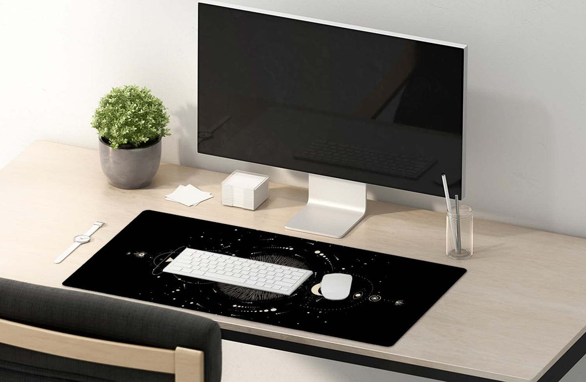 SSOIU Moon Phases Large Mouse Pad, Full Desk XXL Extended Gaming Mouse Pad 35.5" X 15.7"