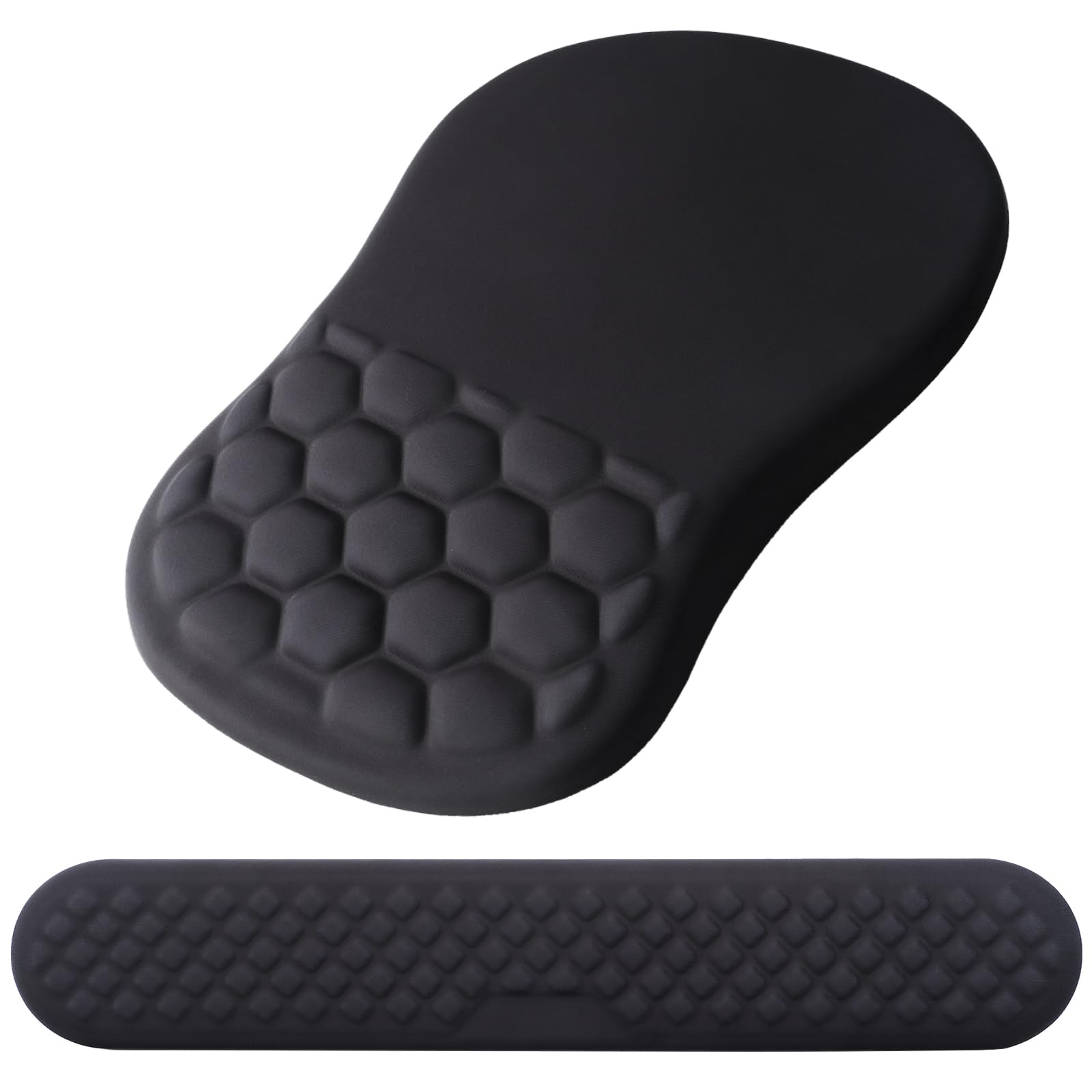 Laokiiy Ergonomic Mouse Pad Wrist Support, 2 in 1 Keyboard Wrist Rest Set