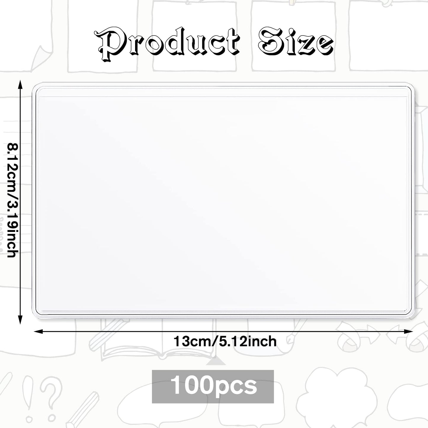 Chinco 100 Self Adhesive Pocket Index Card Pockets Index Card Holder Storage Tote Labels Pockets