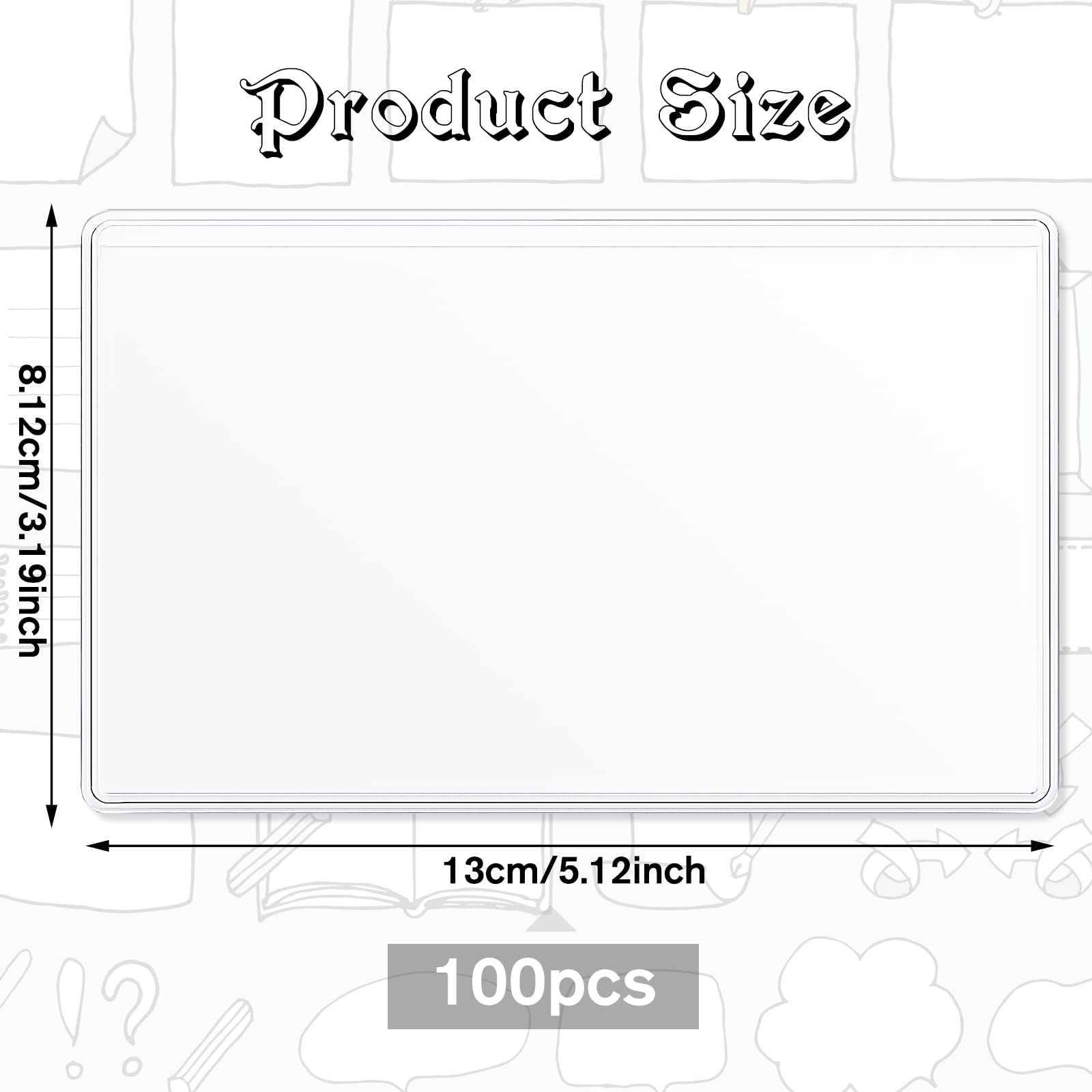 Chinco 100 Self Adhesive Pocket Index Card Pockets Index Card Holder Storage Tote Labels Pockets