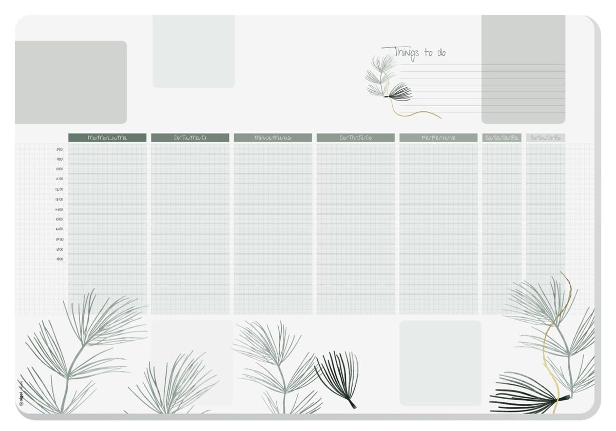 SIGEL Paper Desk Pad DIN A2 Weekly Plan Undated 30 Sheets
