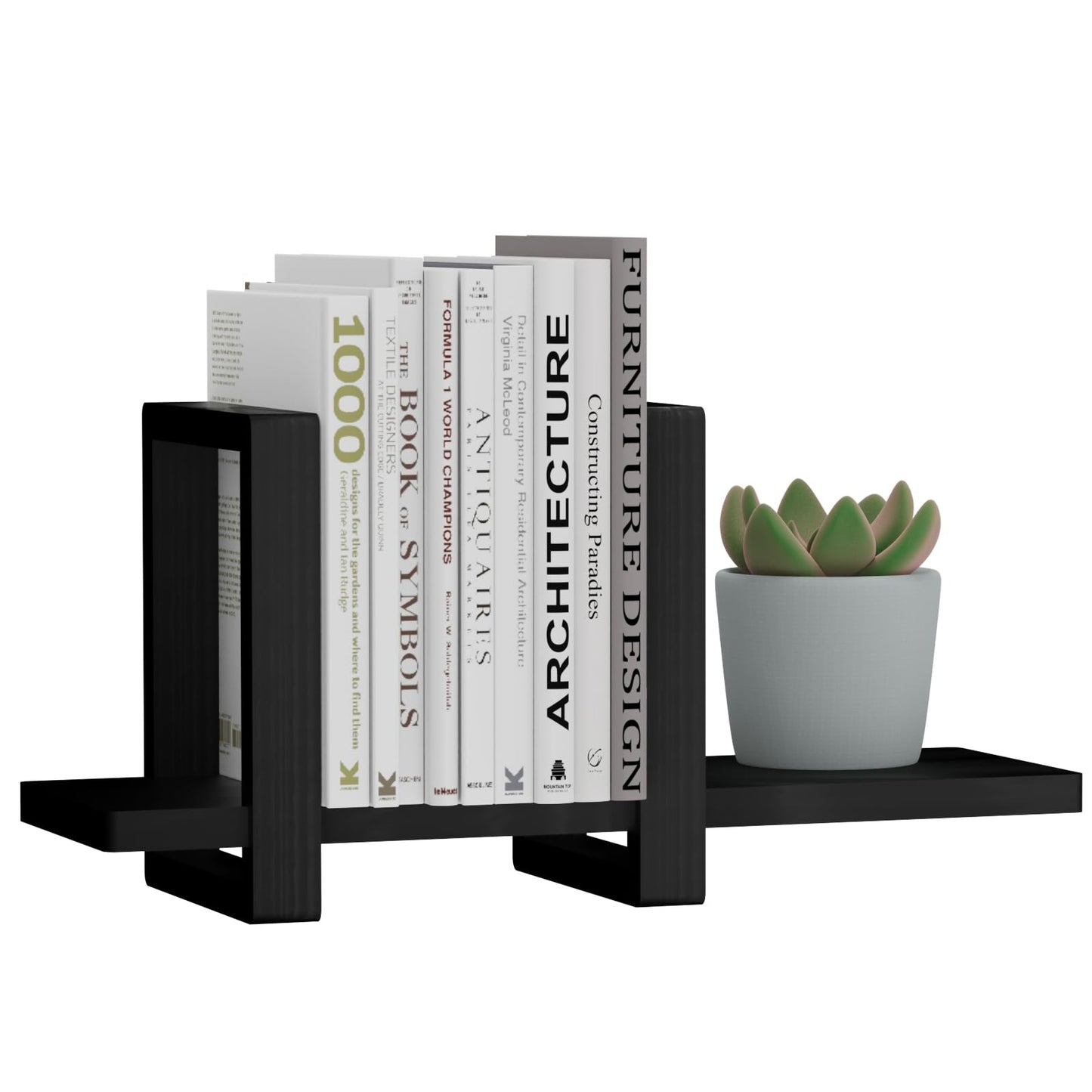100% Solid Wood Adjustable Desktop Bookshelf, Retro Tabletop Bookshelf, Desk holder Shelf for