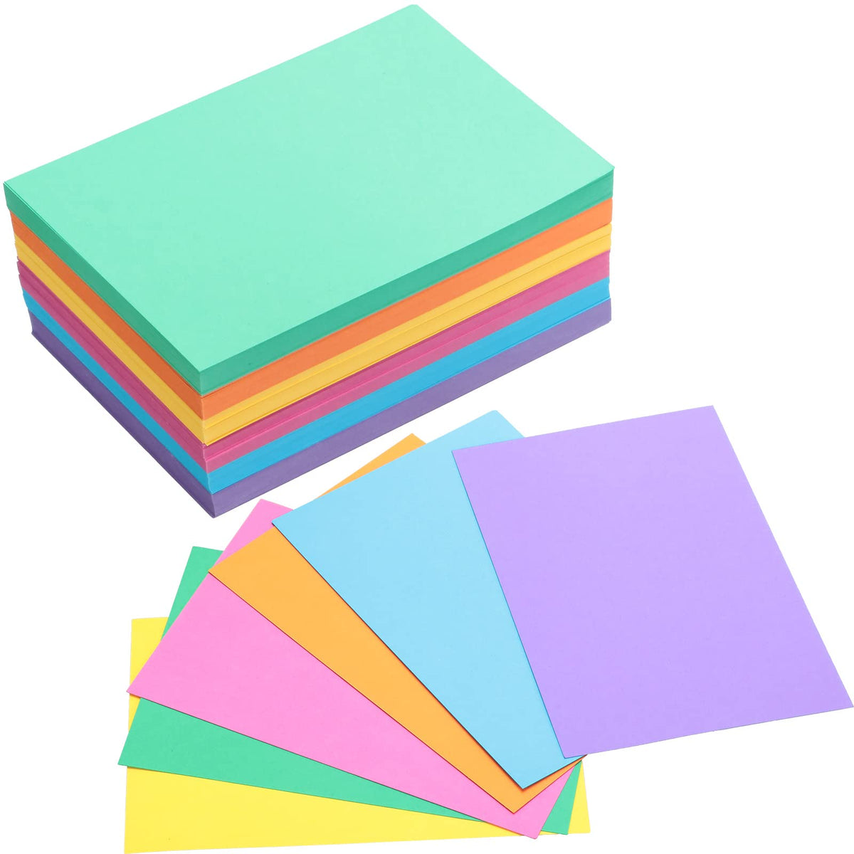 300 Pcs Blank Index Cards Thick Card Stock, 4 x 6 Inch, Bright Colors