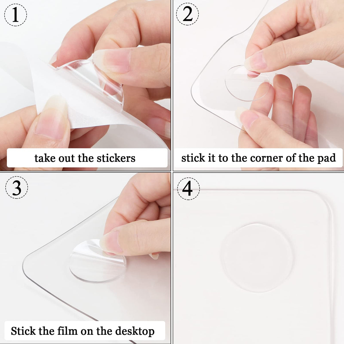 Oterri Clear Writing Desk Pad, 35.4’’x17” Heat Resistant Waterproof PVC Round Edge Durable Desk