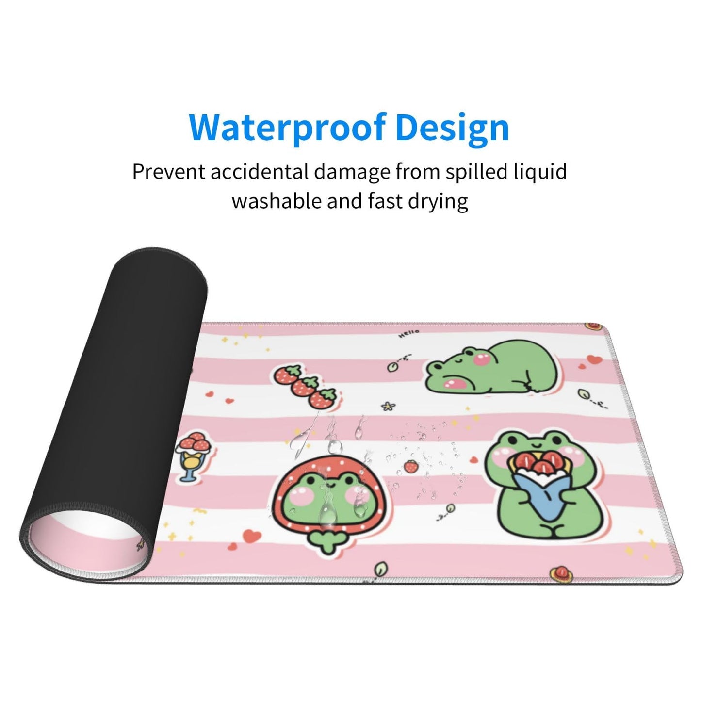 Cute Frog Mouse Pad XL Large Mousepad Non Slip Rubber Base Desk Mat for Laptop Computer Gaming