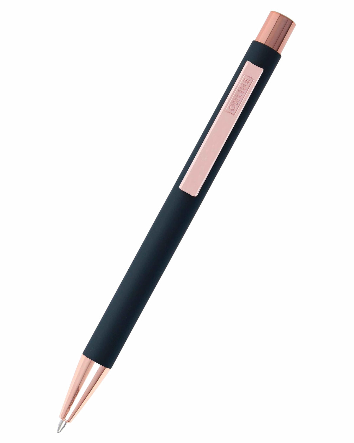 Online Soft Metal ballpoint pen, retractable ball pen, aluminum, replaceable refill, soft touch