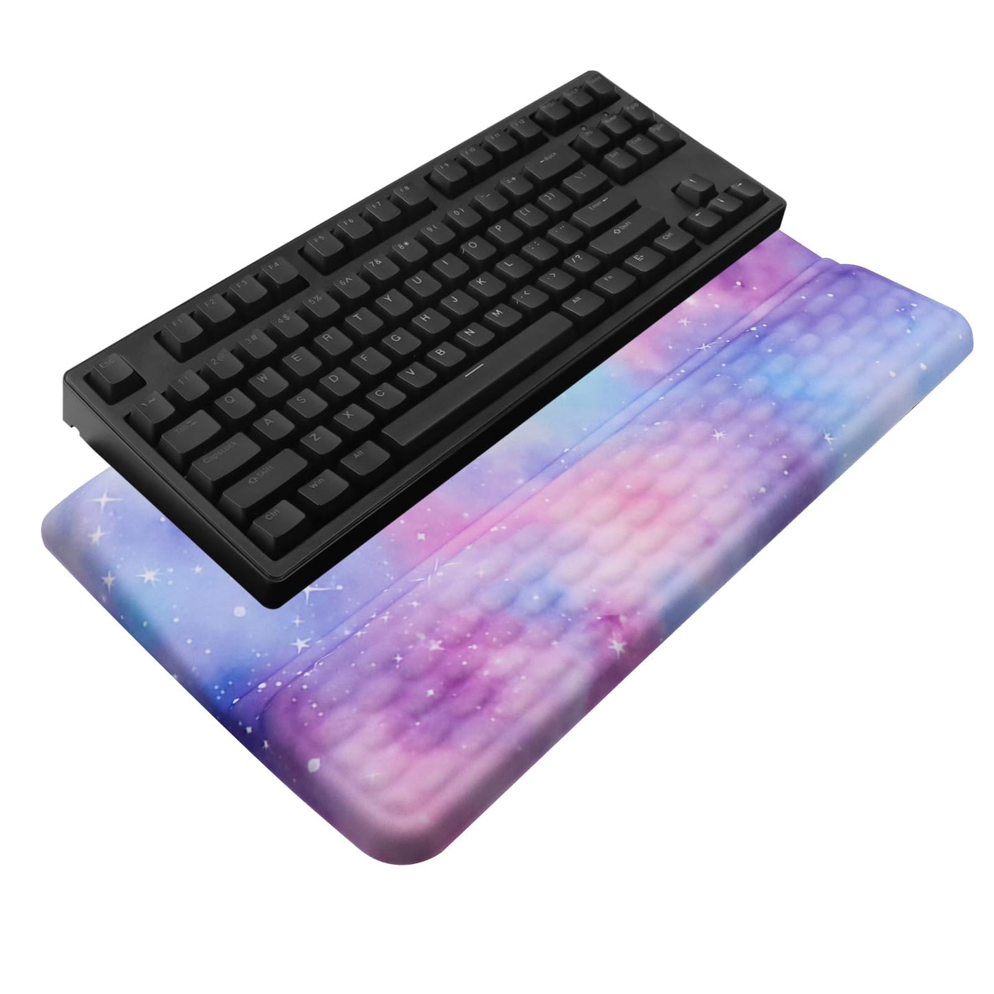 Computer Keyboard Stand with Wrist Rest, Ergonomic Tilted Keyboard Holder - Keyboard Riser with