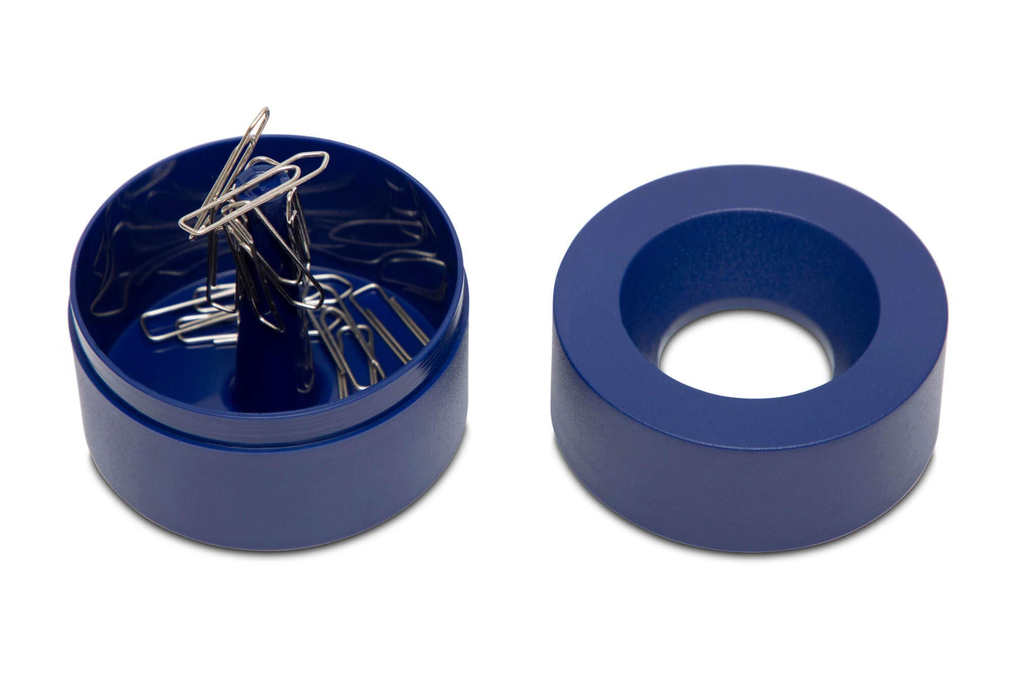 MAUL Magnetic Paperclip Holder, Ø 73mm, H66mm, Blue