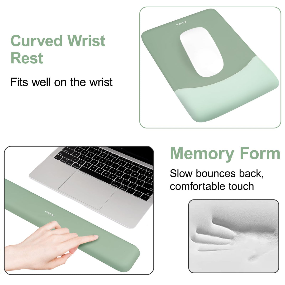 MOSISO Keyboard Mouse Pad Set, Large Gaming Mouse Pad&Keyboard Wrist Rest