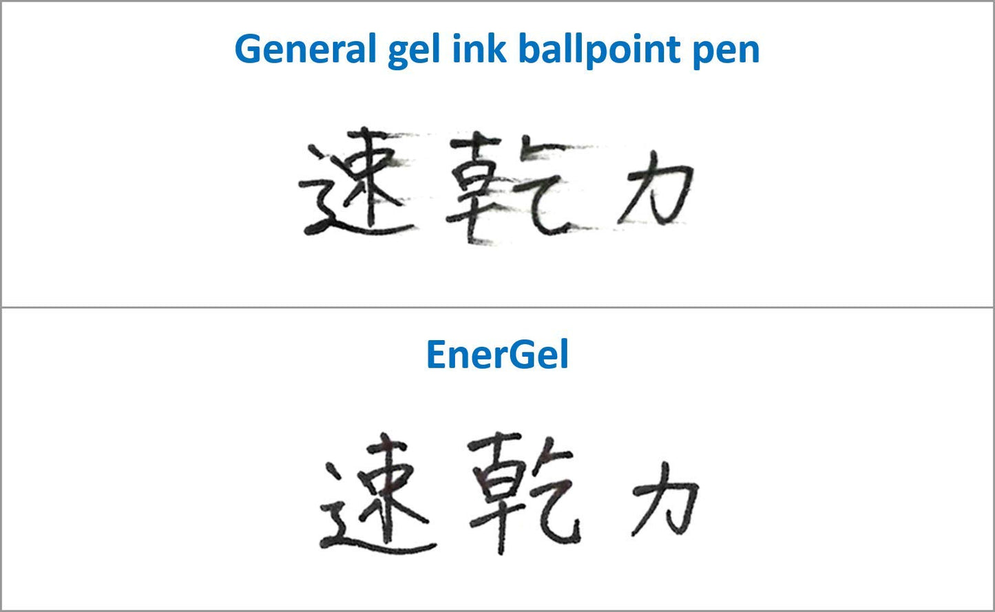 ENERGEL Pentel Infree Gel Ink Ballpoint Pen 0.5mm, Needle Tip 10 colors set with Sticky Notes