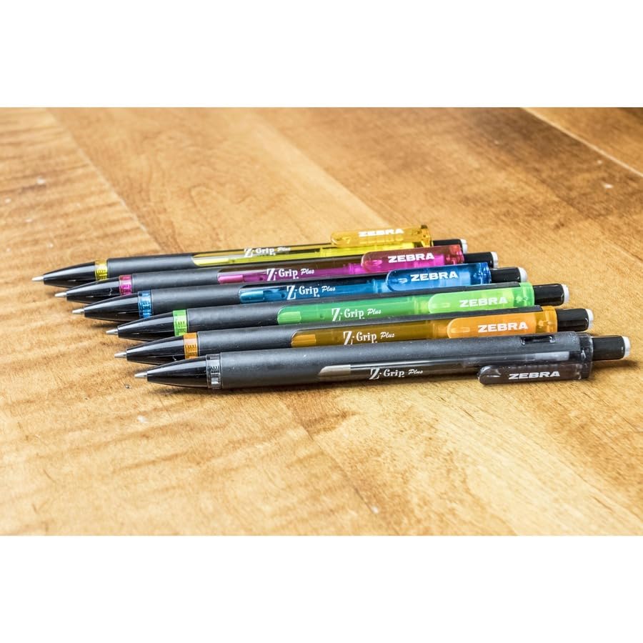 Zebra Pen Z-Grip Plus Mechanical Pencil, 0.7mm #2 HB, Clear Barrel, 12-Pack