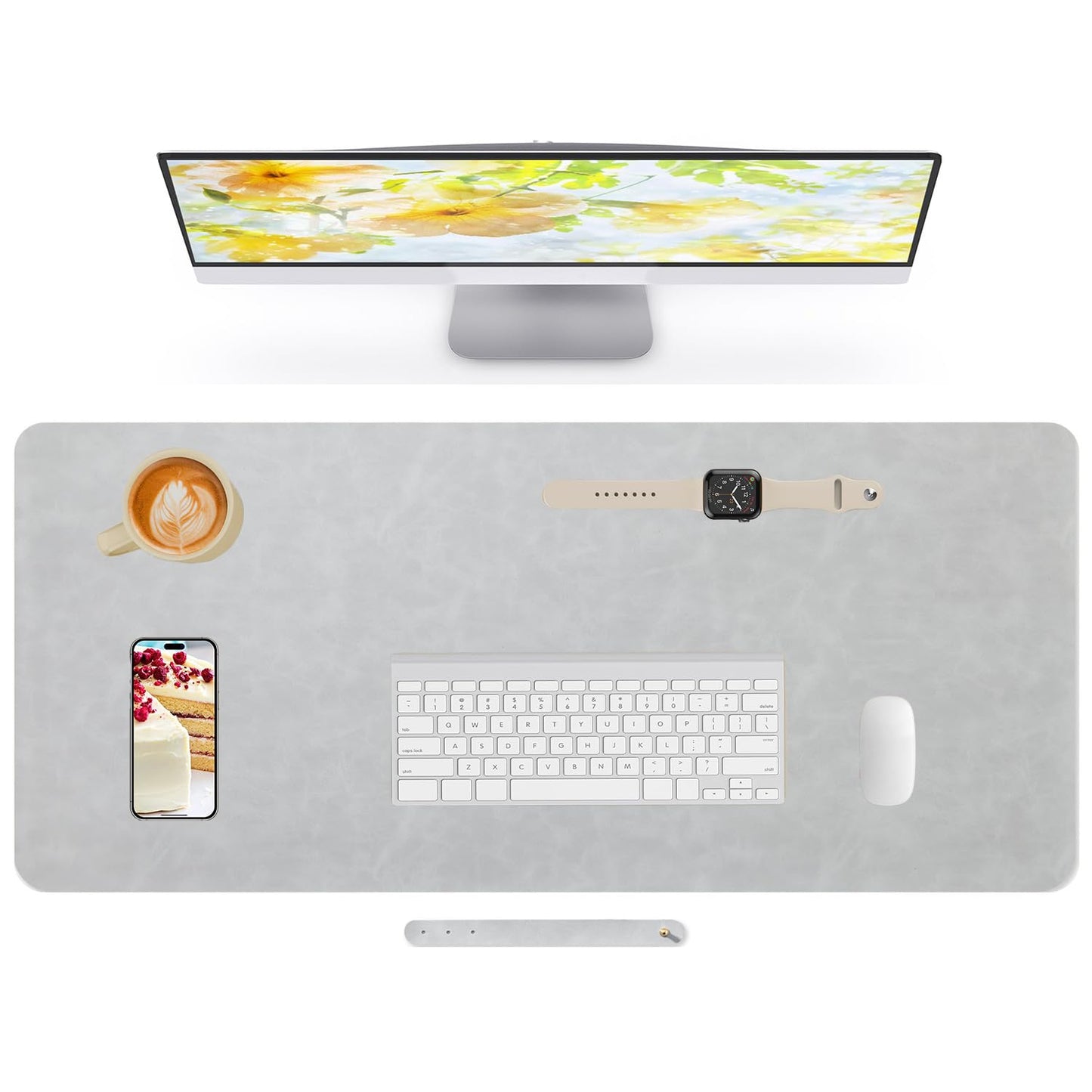Lllunimon Leather Desk Pad Large Mouse Pad Mat Laptop Desk Protector