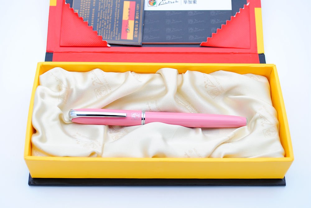 czxwyst Picasso 916 Malage Ultrafine Accounting Fountain Pen EF Nib Original Box (Light Pink)