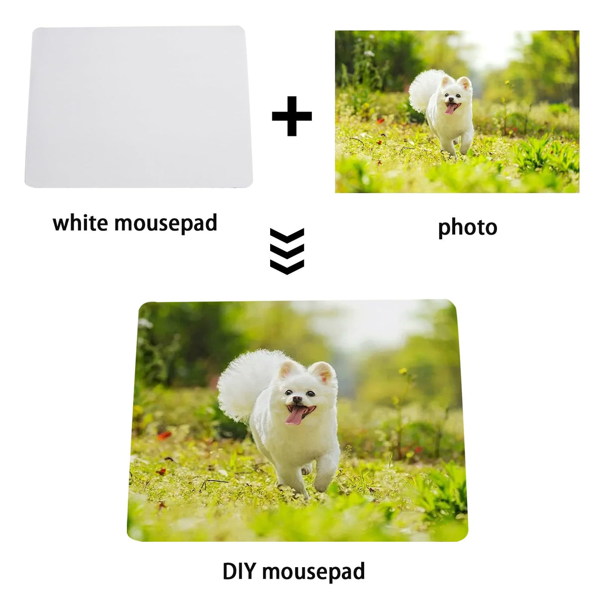 40 PCS White Mouse Pad 3mm Thick for Heat Press Printing,Bulk Mousepad Blanks for Heat Transfer
