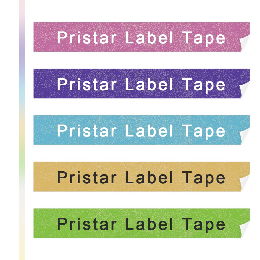 Pristar Replacement for Dymo D1 Colorpop 12mm 0.47" Label Tape 5-Pack
