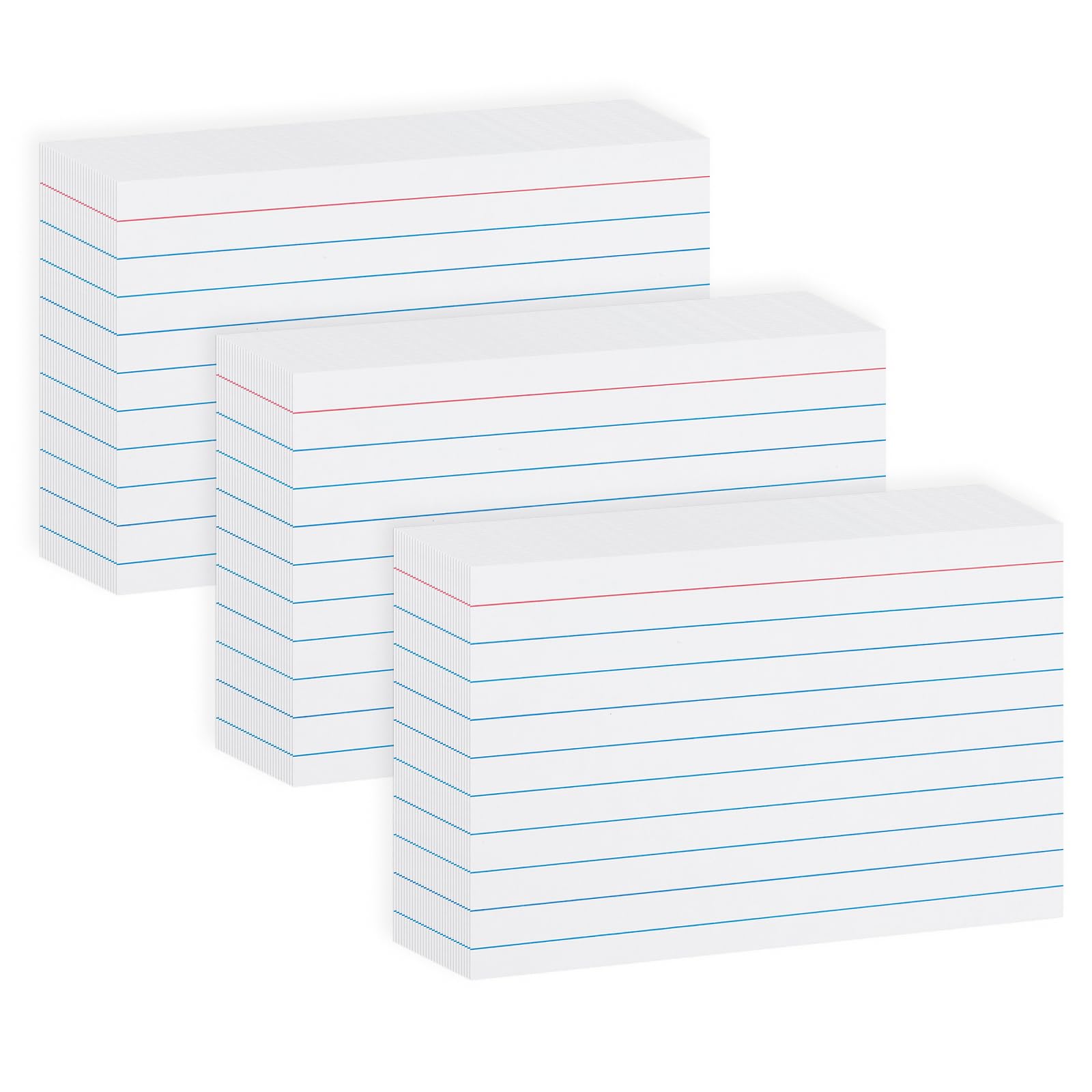 White 5x8 Index Cards Single Sided Ruled 300PCS Goefun