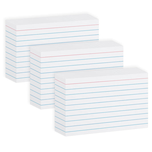 White 5x8 Index Cards Single Sided Ruled 300PCS Goefun
