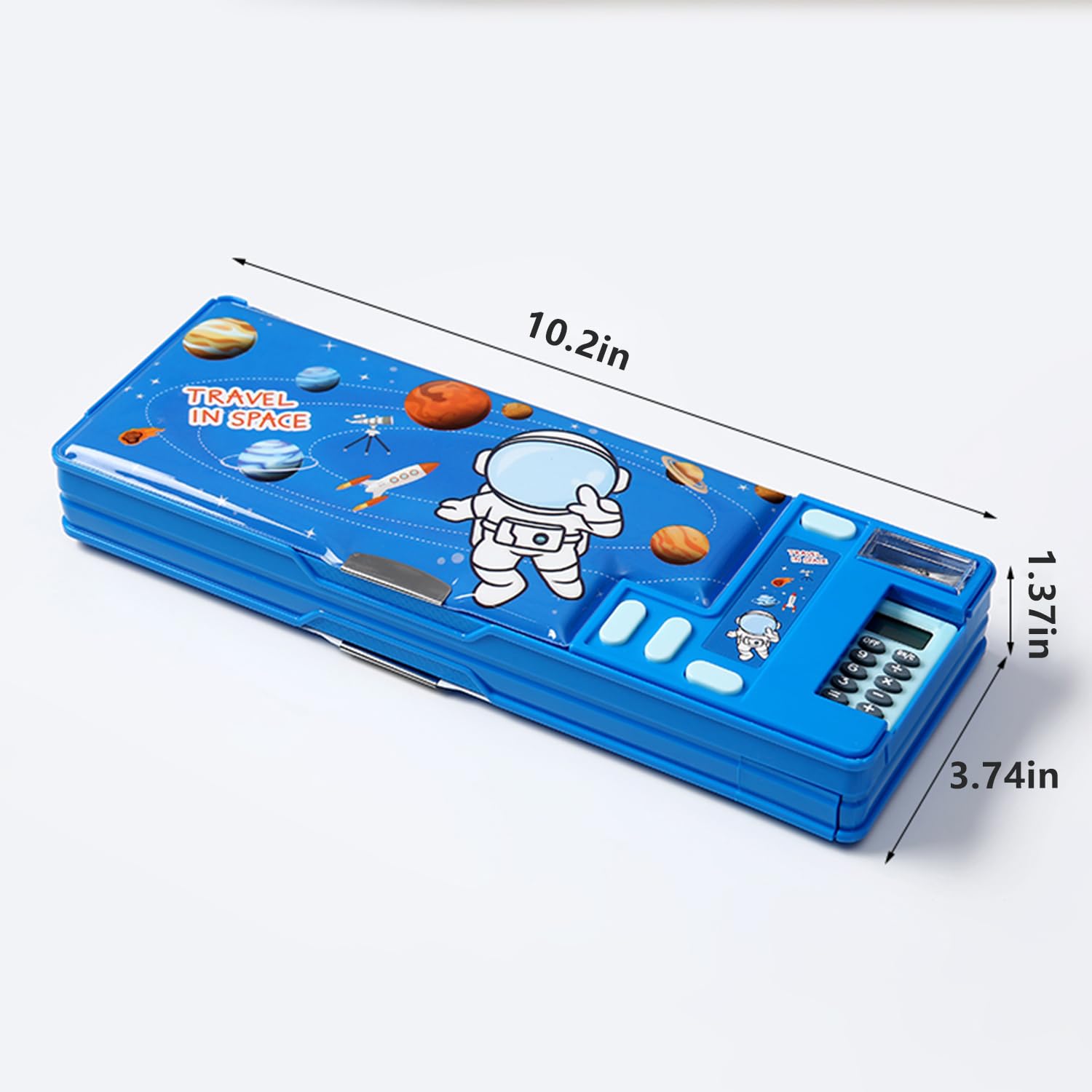 Ristpal Pop Up Multifunction Pencil Case, Cute Cartoon Pen Box Organizer Stationery with