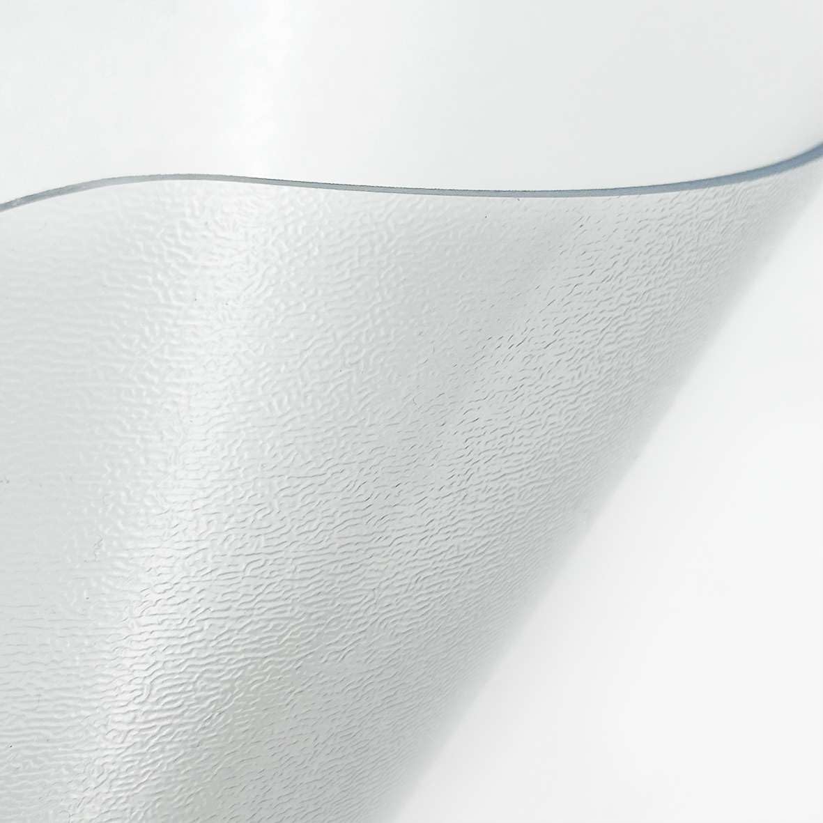 Frosted (Semi-Clear) Desk Mat, Non-Slip PVC Desk Protector with Round Edge, Heat Resistant &