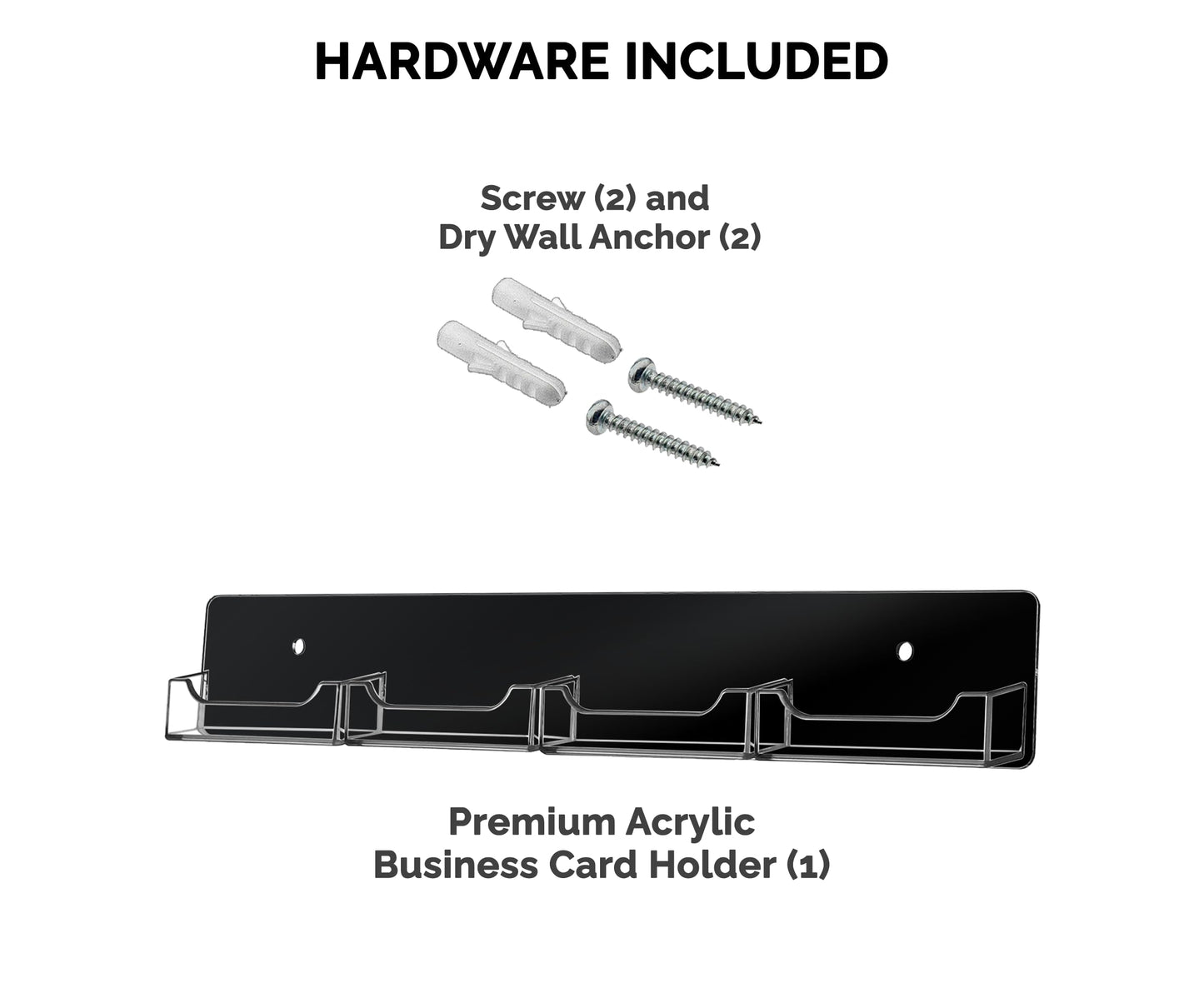 Marketing Holders Wall Business Card Holder with Hanging Hardware for 3.5" x 2" Gift or Appointment
