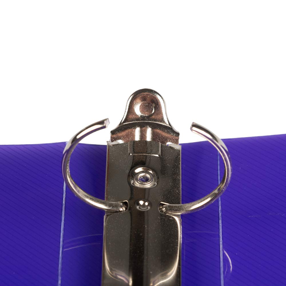 JAM PAPER Plastic 1.5 inch Binder - Purple 3 Ring Binder - Sold Individually
