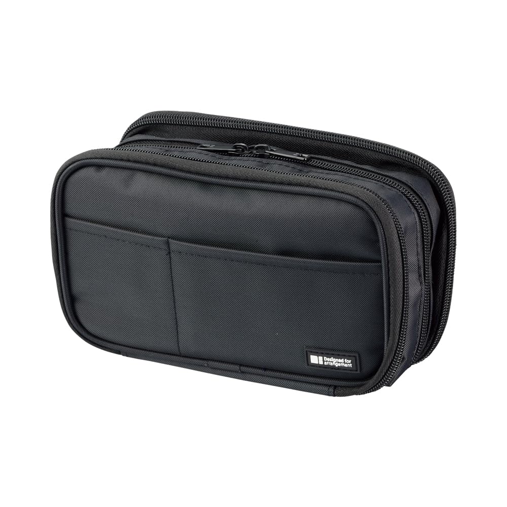 LIHIT LAB Large Capacity Triple Zipper Pencil Case For School Office College, Big Capacity 8