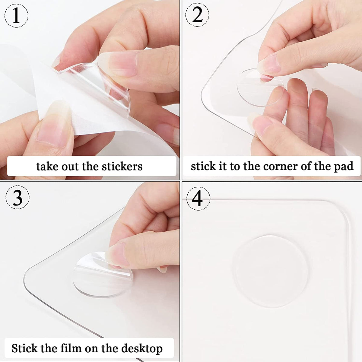 Oterri Clear Writing Desk Pad, 16’’x24” Heat Resistant Waterproof PVC Round Edge Durable Desk