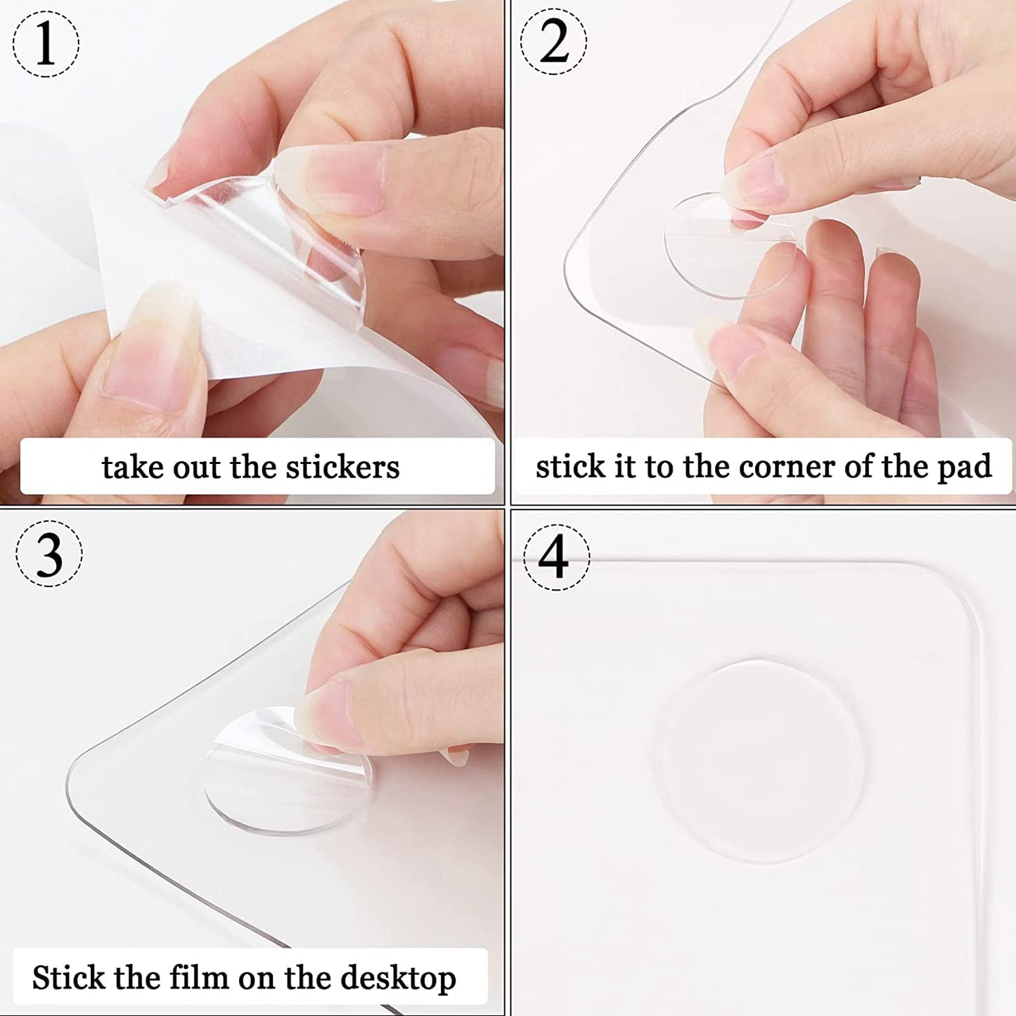 Oterri Clear Writing Desk Pad, 14’’x30” Heat Resistant Waterproof PVC Round Edge Durable Desk