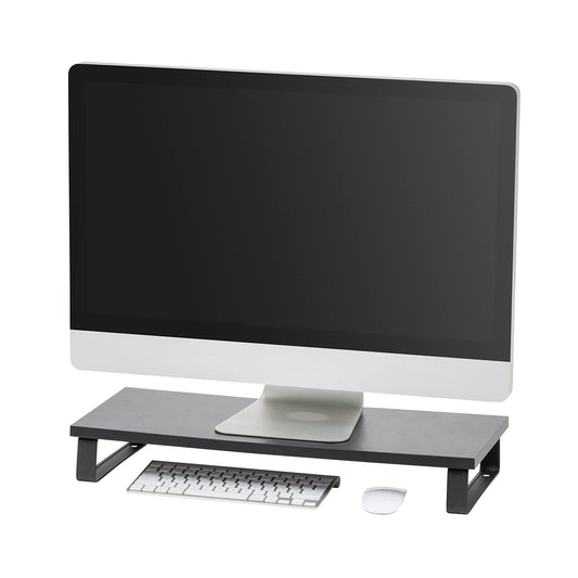 IRIS USA 1-Tier Multi-Purpose Modern PC Monitor Organizer Stand with Metal Legs, Ergonomic Desktop