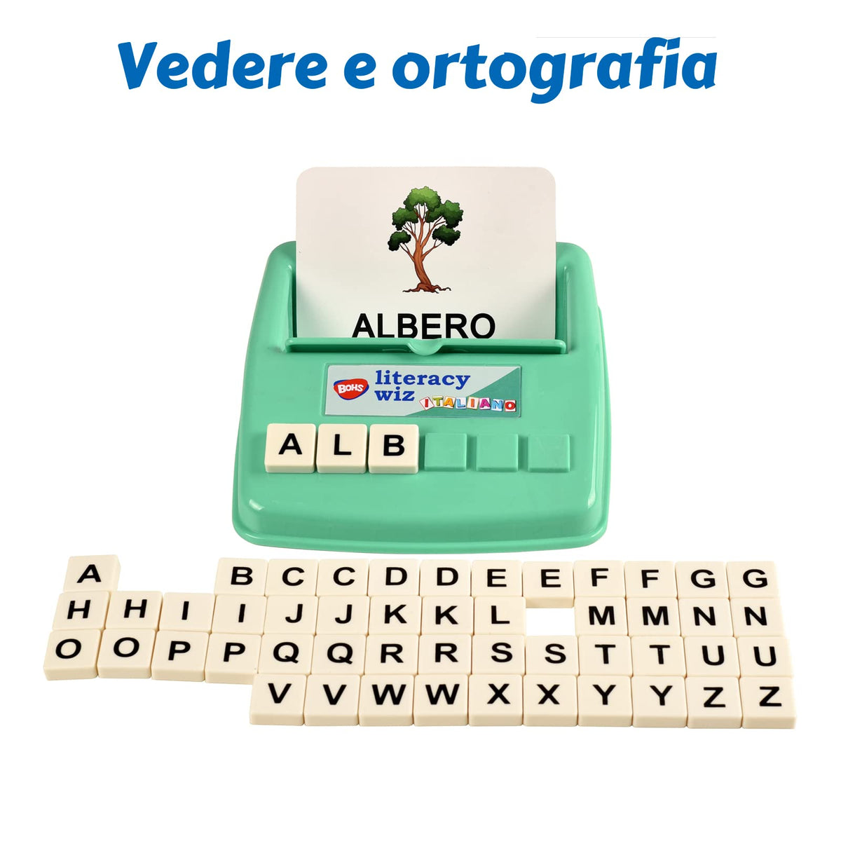 BOHS Italian Flash Cards for Kids, 60-Card Spelling and Language Game