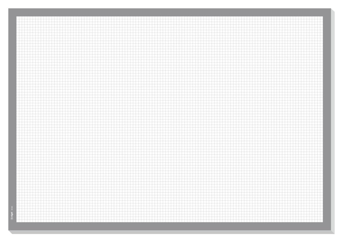 Sigel HO260 59.5 x 41 cm "Squared" Paper Desk Pad - Grey