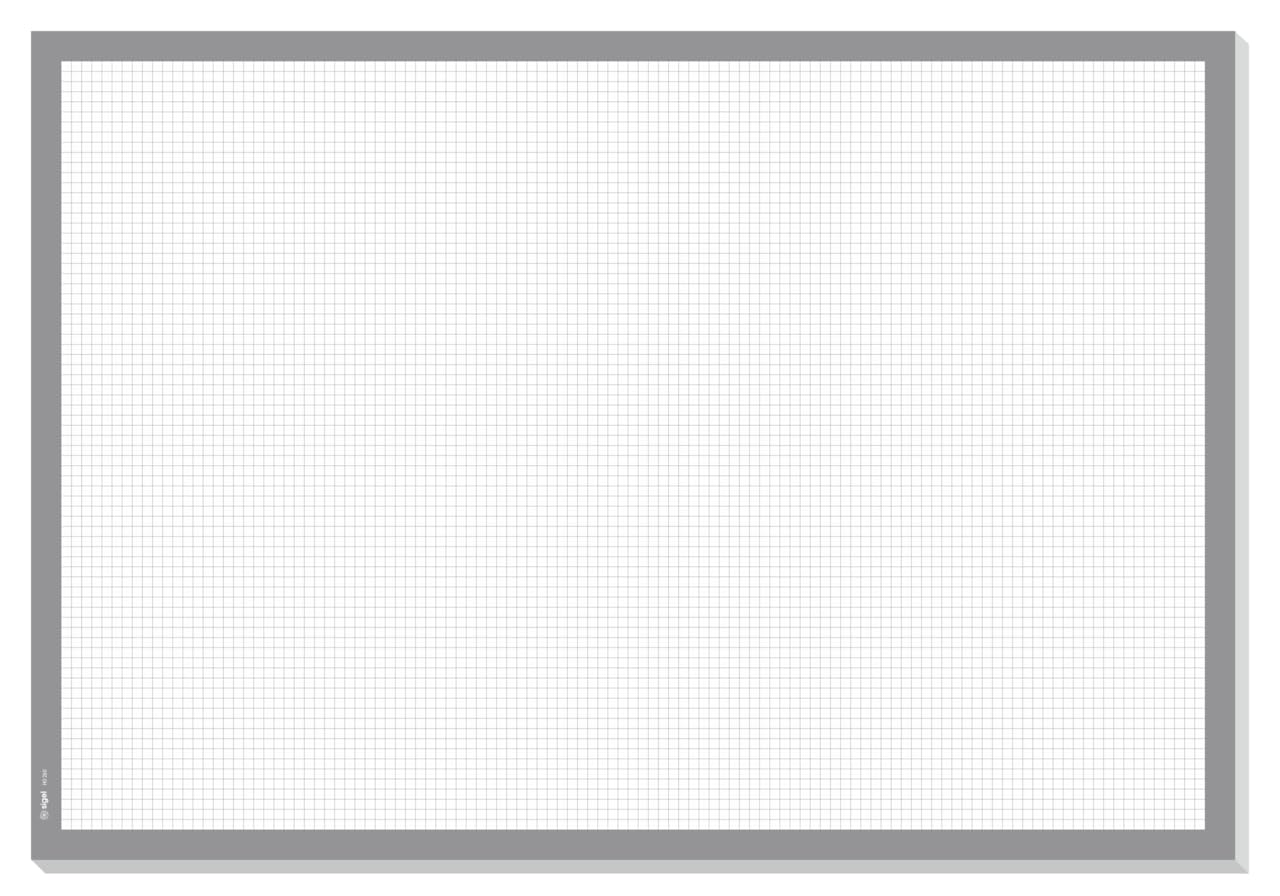 Sigel HO260 59.5 x 41 cm "Squared" Paper Desk Pad - Grey