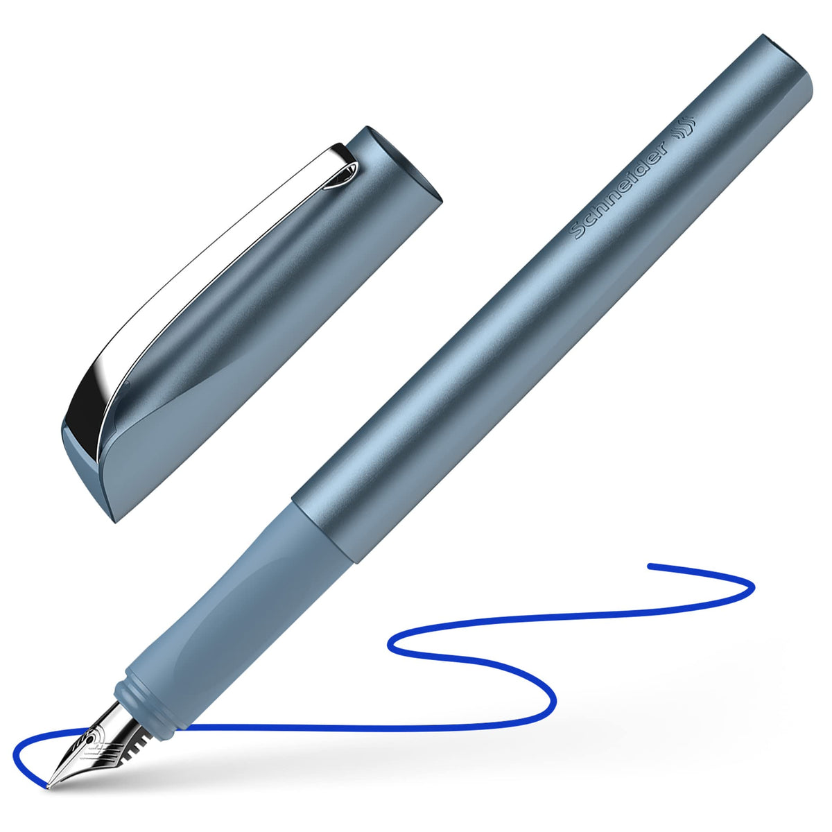 Schneider 168623 Ceod Shiny Fountain Pen (Right- and Left-Handed Users, Medium Nib, Including Ink