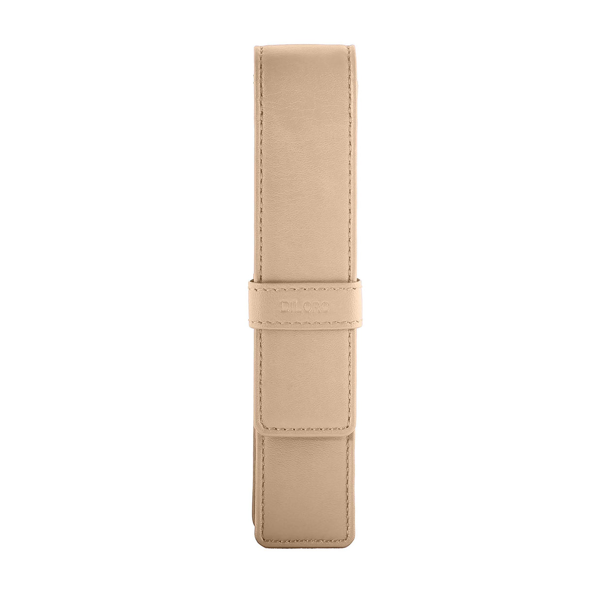 DiLoro Leather Single Pen Case Pencil Pouch Holder for One Fountain Ballpoint Rollerball Pen and