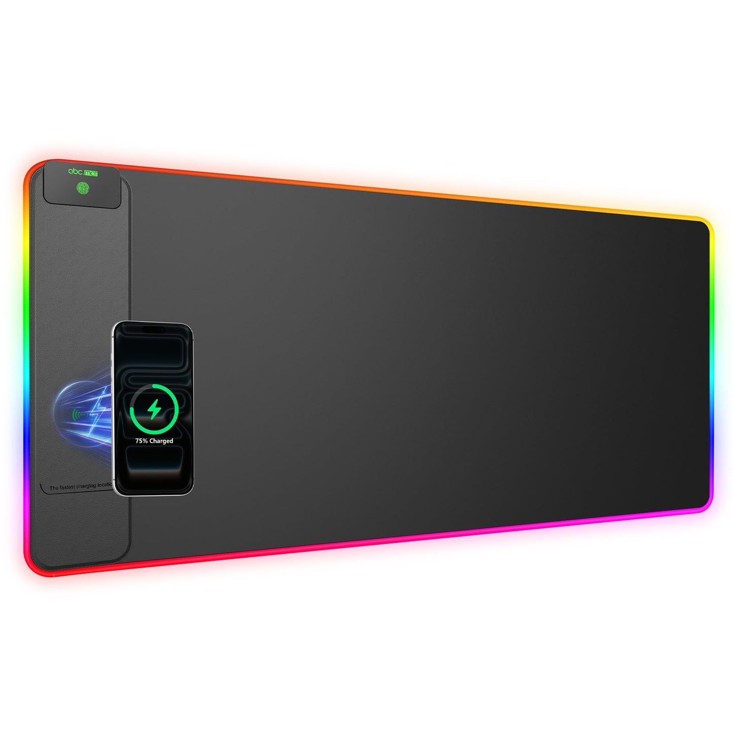 Wireless Charging Mouse Pad Gaming, 31.5"x15.8" Large Desk Mat, Waterproof