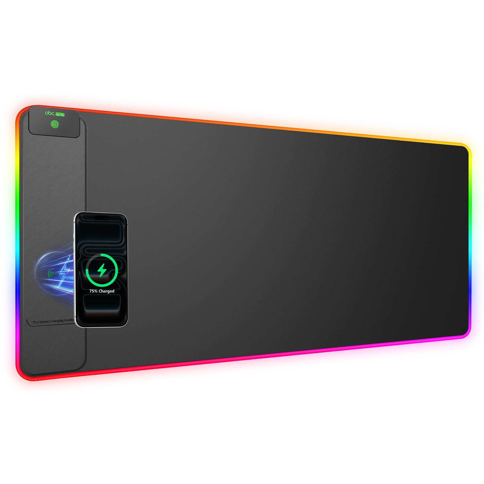 Wireless Charging Mouse Pad Gaming, 31.5"x15.8" Large Desk Mat, Waterproof