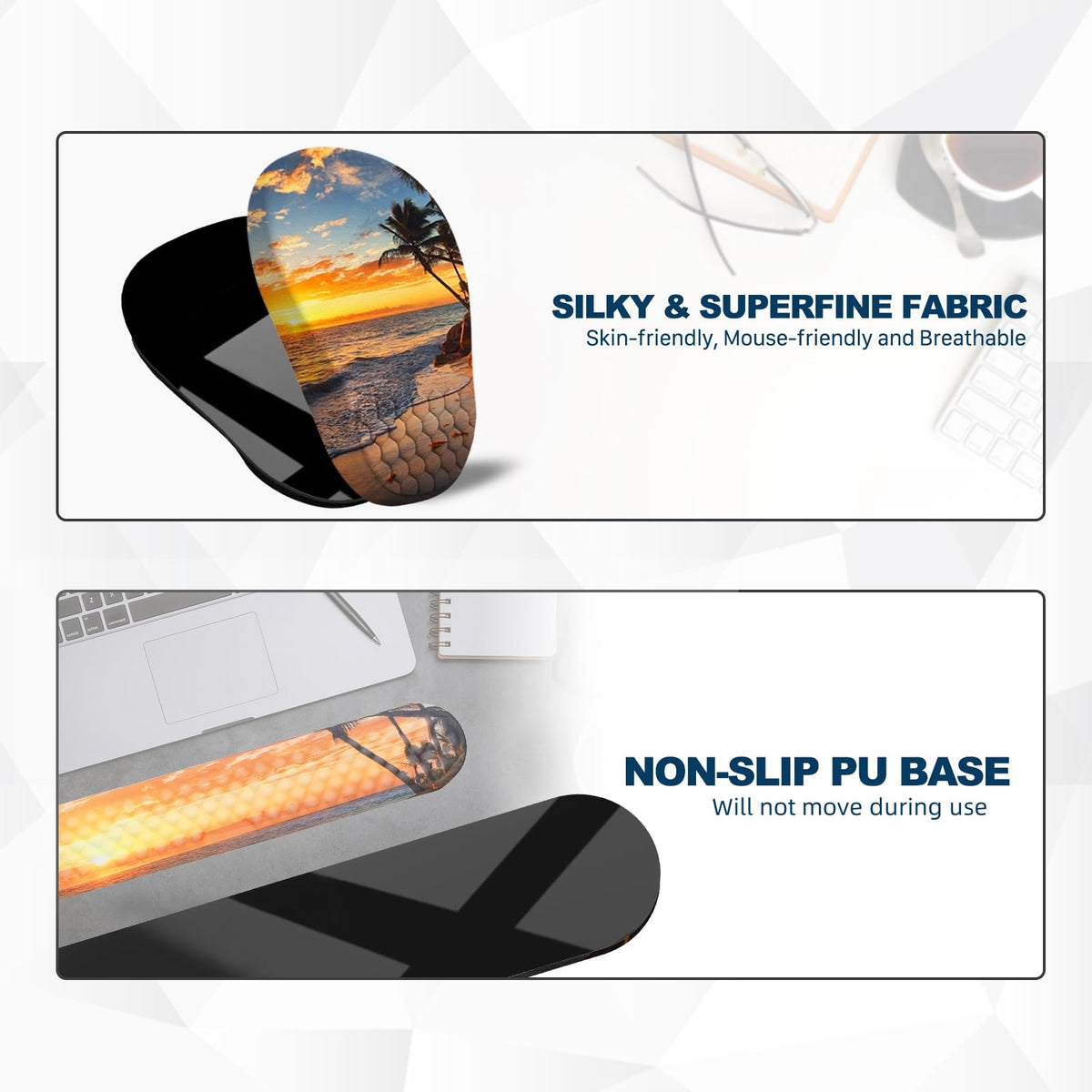 Hasinart Ergonomic Mouse Pad and Keyboard Wrist Rest with Massage Design, Space-Saving Mouse Pad