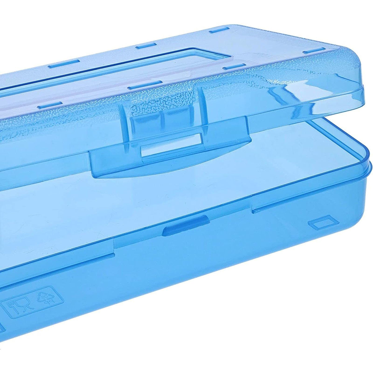 Juvale 4-Pack Large Capacity Plastic Pencil Boxes for Student School Pens, Markers, Crayons