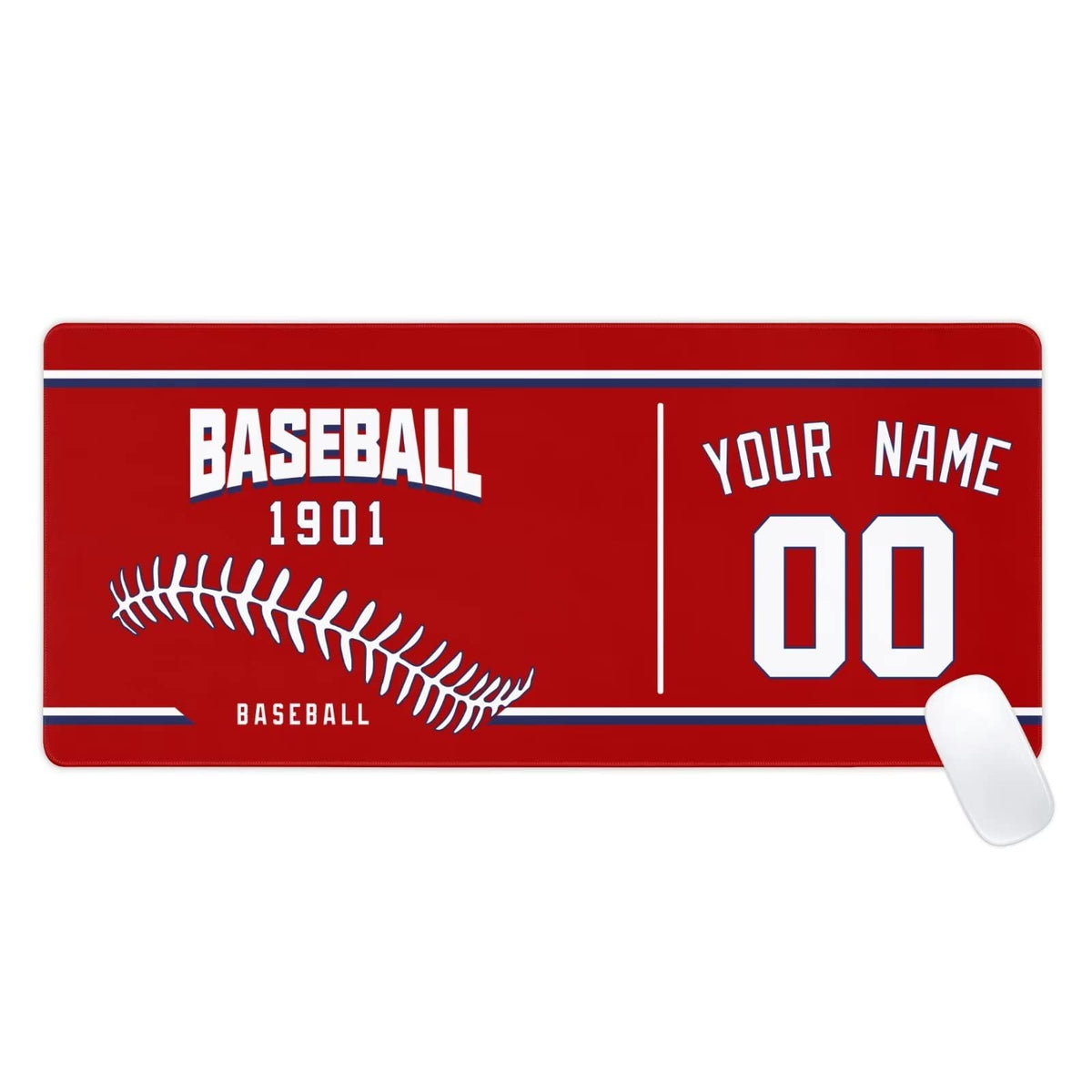 Mouse Pad Custom Any Name and Number Personalized Desk Pad for Men Women Youth Gifts