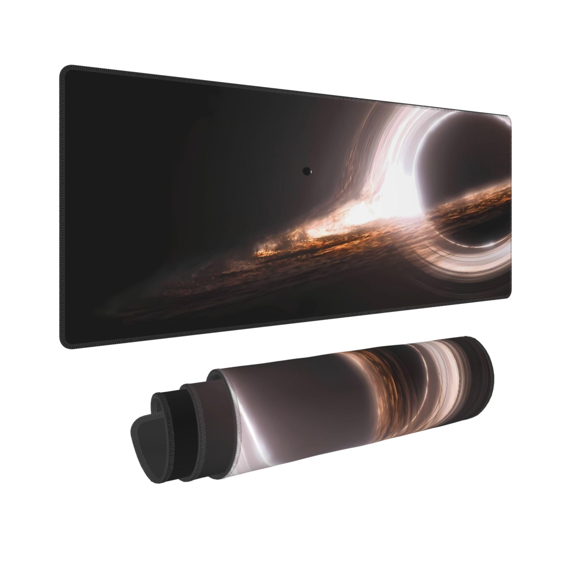 Keebik Gaming Mouse Pad, Interstellar Gargantua Black Hole Mouse Pad Large Extended Computer Mouse