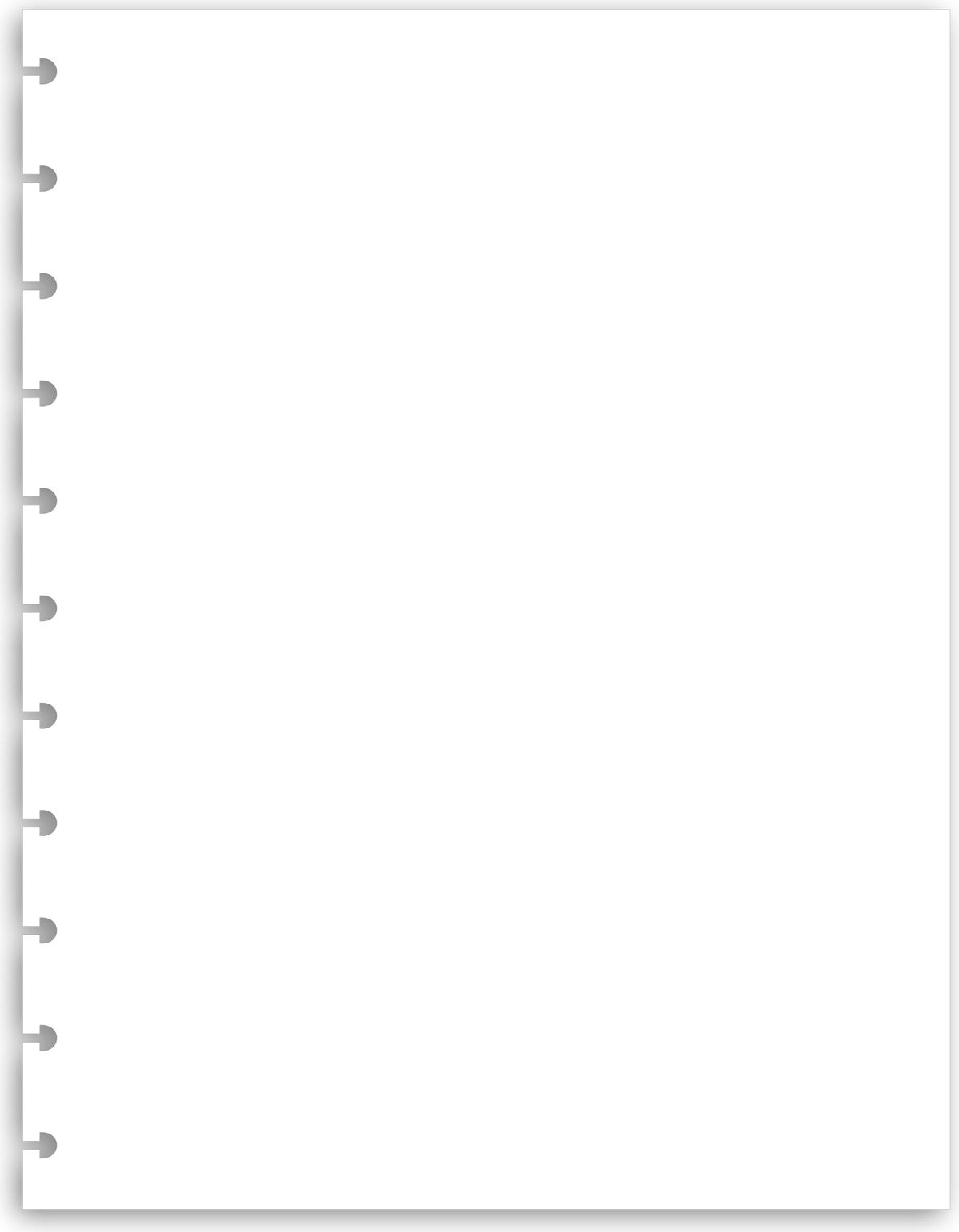 Eleven Discs Discbound Paper, Letter Size Blank Sheets - Premium 120gsm Heavyweight Notebook &